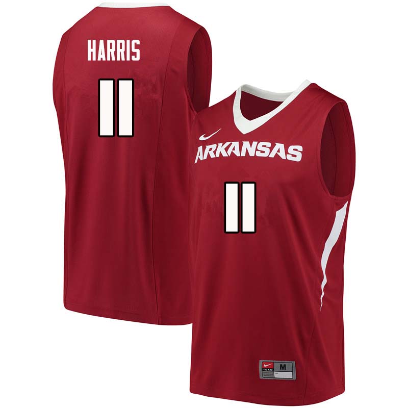 Men #11 Jalen Harris Arkansas Razorback College Basketball Jerseys Sale-Cardinal
